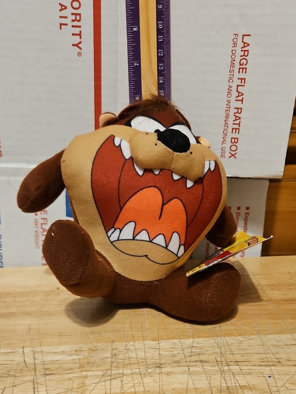 TAZ Tasmanian Devil Plush Doll Figure Looney Tunes Space Jam Warner Bros 6” NEW